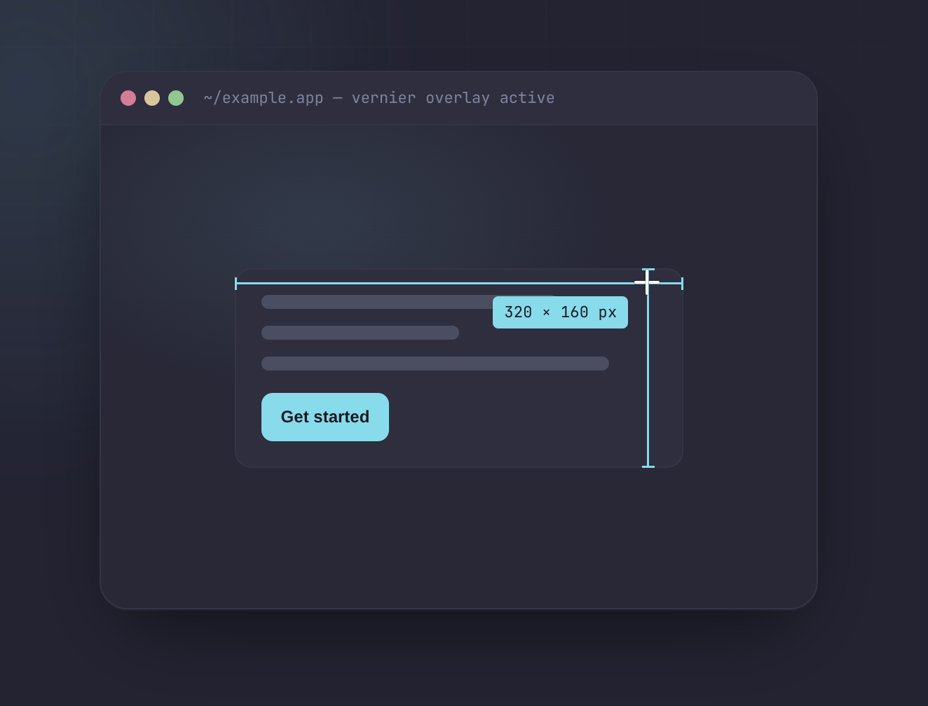 Vernier screen measurement demonstration